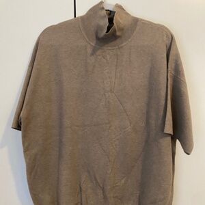 Babaton Advice Turtleneck Shortsleeve Sweater - Brown - Size L